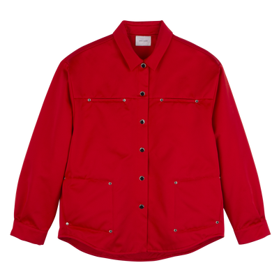 衬衫 , 红色 - 科技丝缎