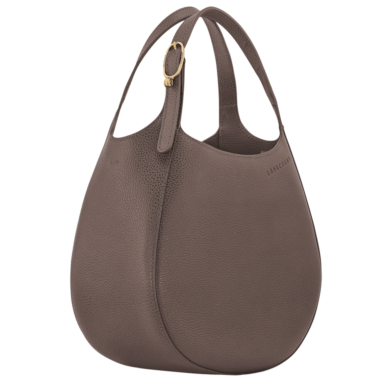Le Foulonné S Handbag , Taupe - Leather  - View 3 of  5