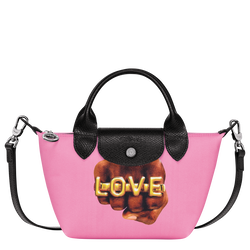 Longchamp x ToiletPaper XS 手提包 , 粉红色 - 帆布