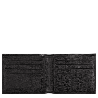 Le Foulonné Wallet , Black - Leather