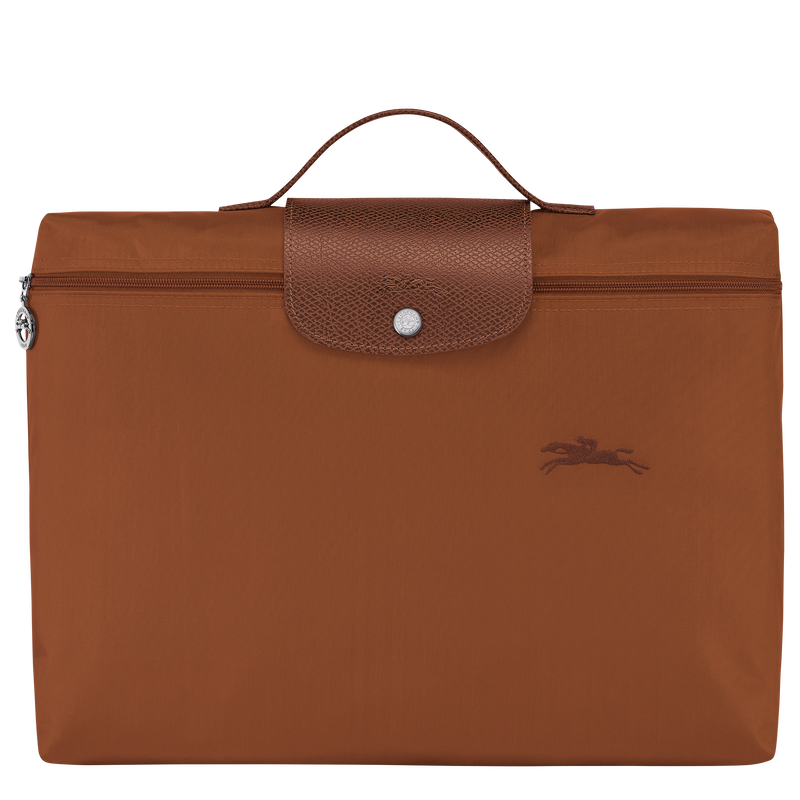 Le Pliage Green S Briefcase , Cognac - Recycled canvas  - View 1 of  7