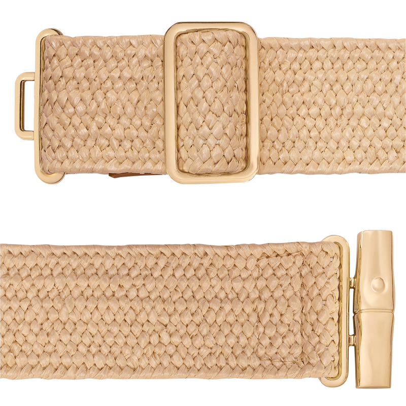 女士皮带 , 黄棕色 - 帆布  - 查看 3 3