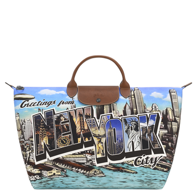 S 旅行包 Longchamp X Jeremy Scott , 棕色 - 帆布