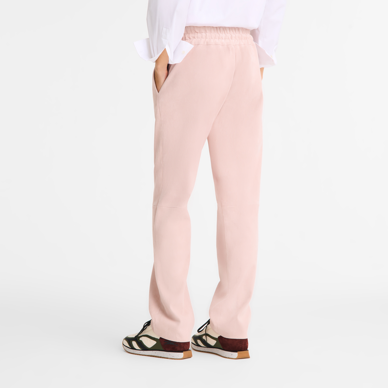Leather straight pants , Pink - Leather  - View 3 of  5