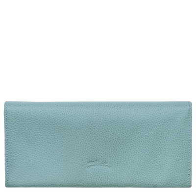 Le Foulonné Continental wallet , Eucalyptus - Leather