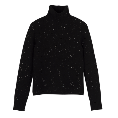 高领毛衣 , 黑色 - 其他