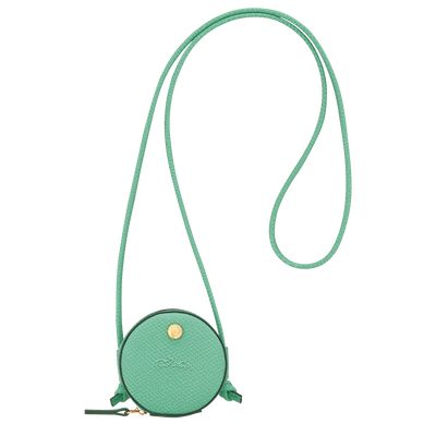 &Eacute;pure Coin purse with cord , Mint - Leather