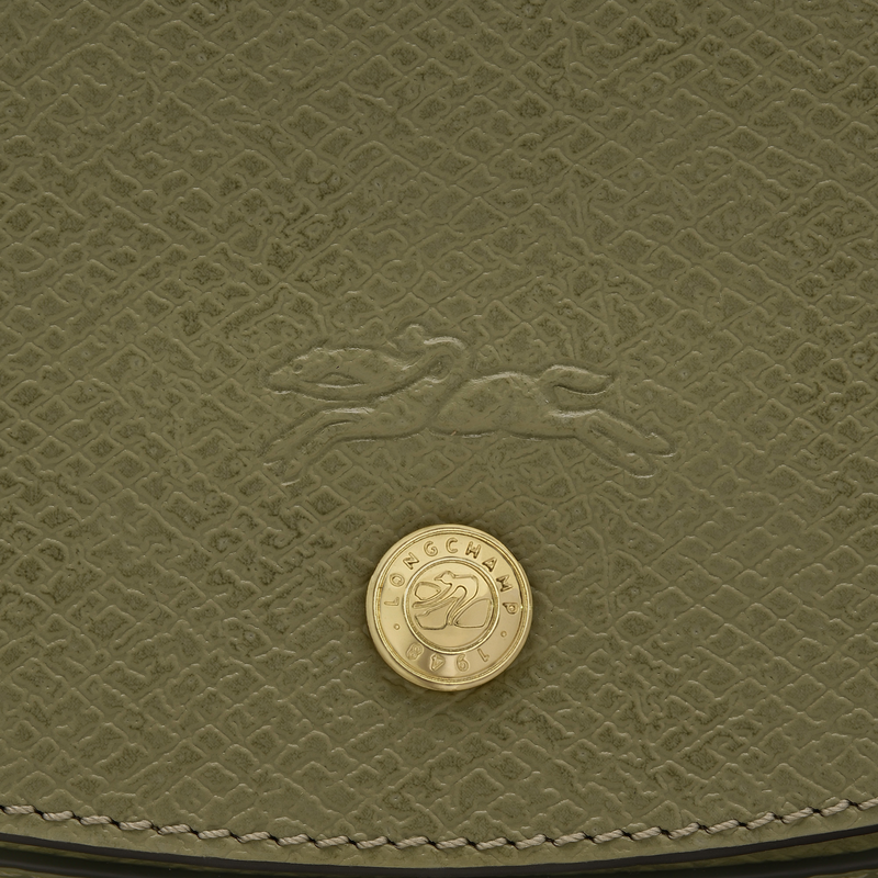 &Eacute;pure S Crossbody bag , Almond Green - Leather  - View 6 of  7