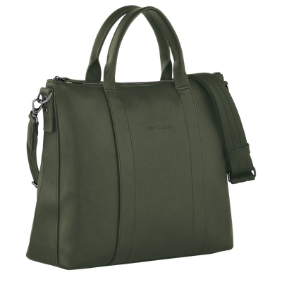 Longchamp 3D 公事包 , 卡其色 - 皮革