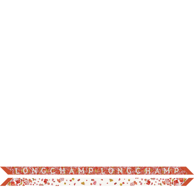 Frise Fleurie（花漾春日） 细丝带 , 珊瑚紅色 - 真丝