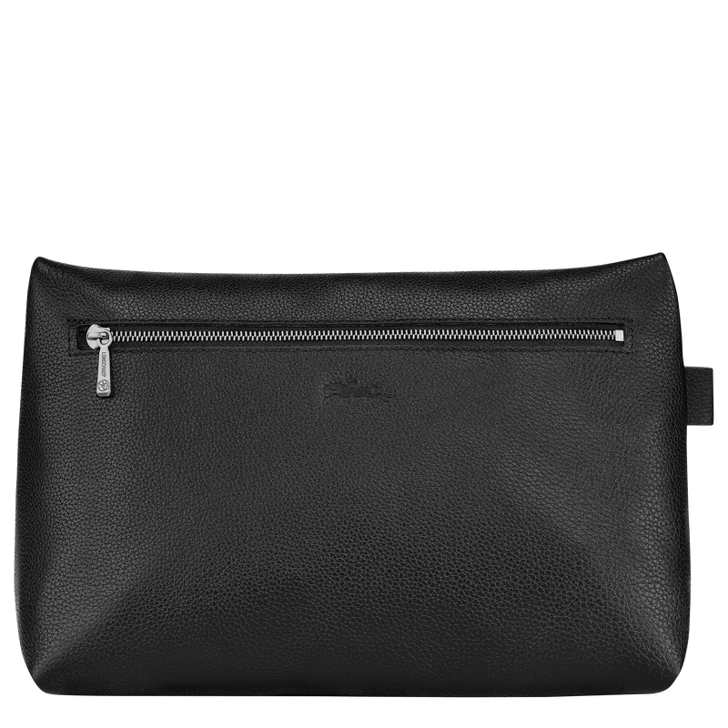 Le Foulonn&eacute; Toiletry case , Black - Leather  - View 3 of  3