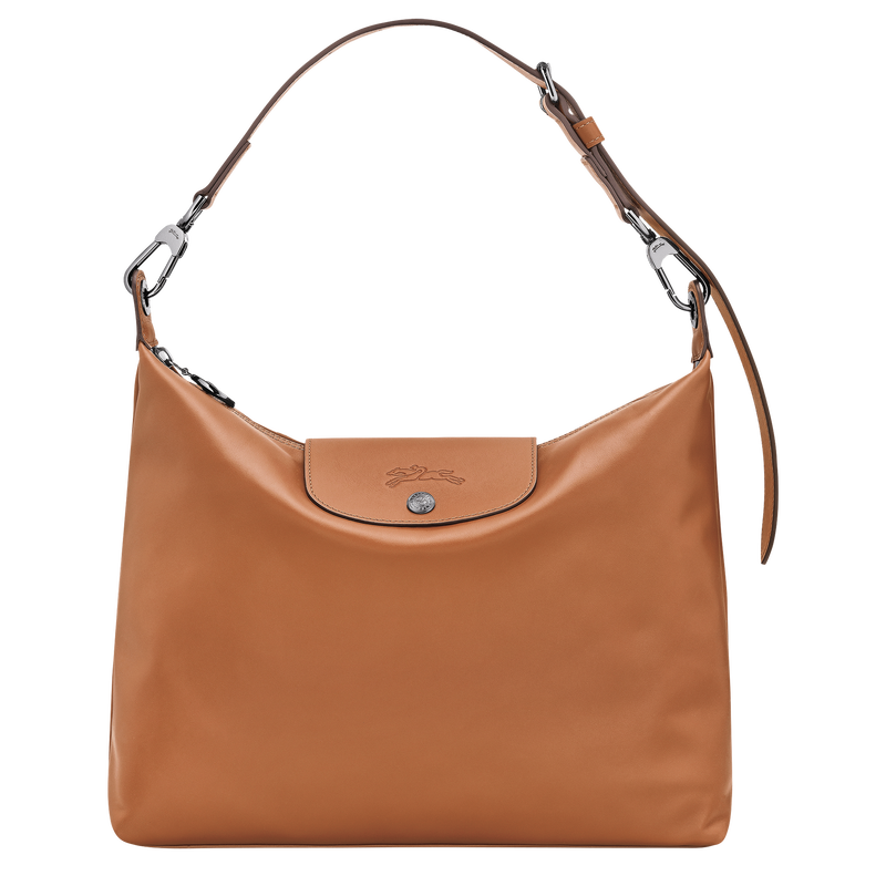 Le Pliage Xtra M Hobo 袋 , 腰果棕 - 皮革  - 查看 1 5