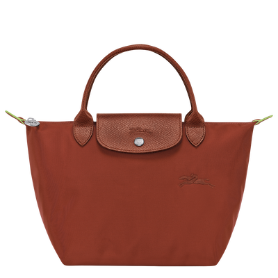 Le Pliage Green S Handbag , Chestnut - Recycled canvas
