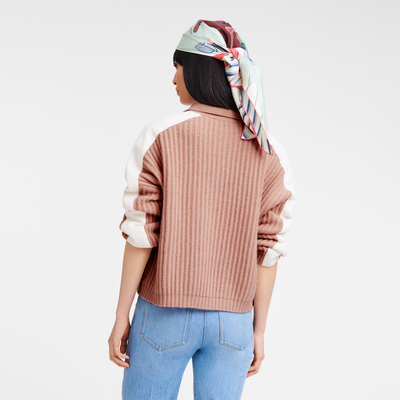 null Polo collar jumper, Nude