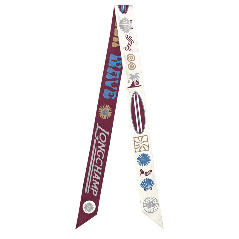 Catch The Parisian Wave（逐浪巴黎） 细丝带 , 勃艮第色 - 真丝  - 查看 1 2