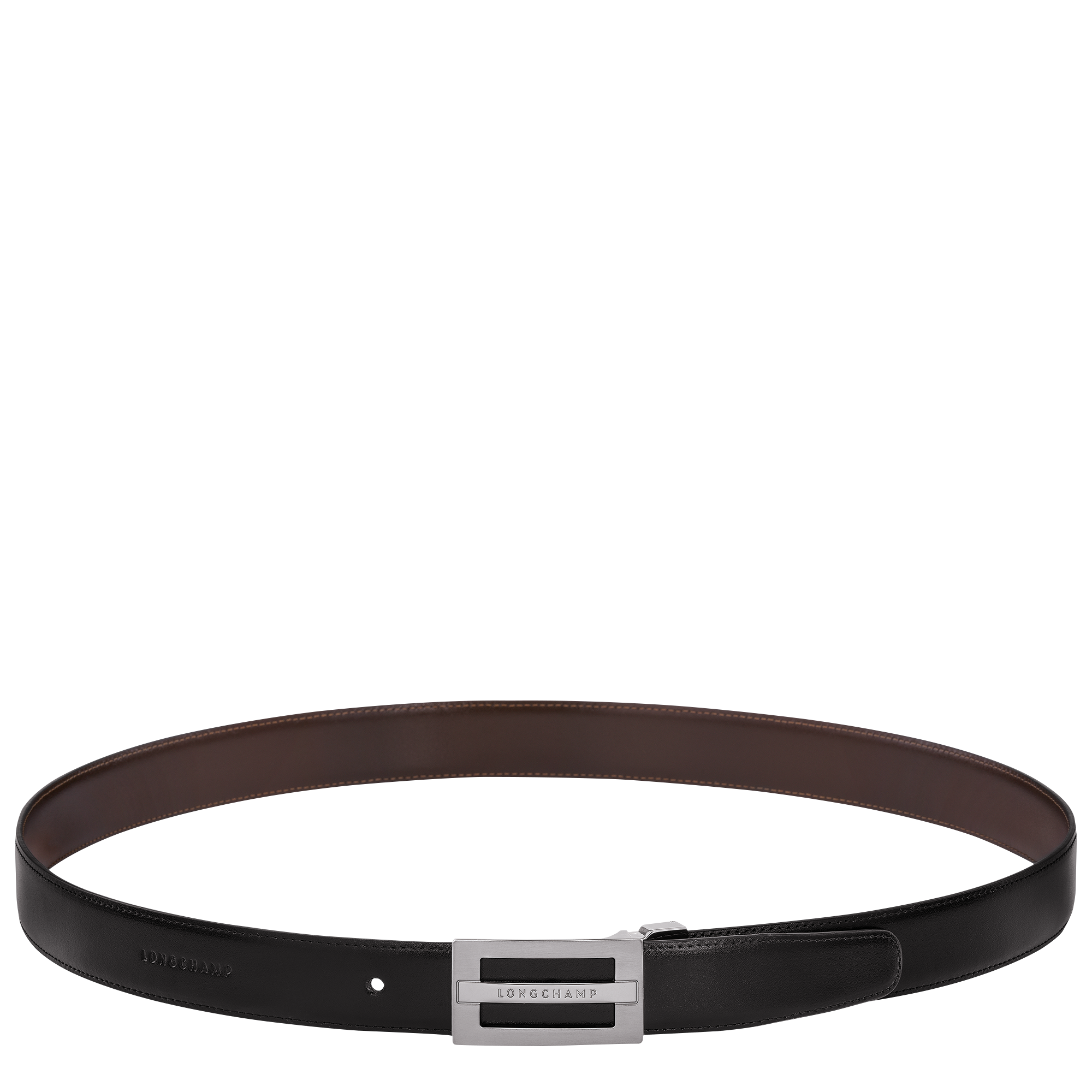 Delta Box Men's belt, Black/Mocha