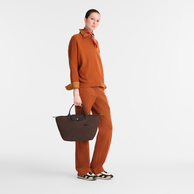 Le Pliage Green M 手提包 , 摩卡色 - 再生帆布