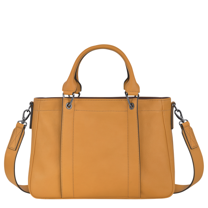 Longchamp 3D 手提包小号, 浅黄褐色