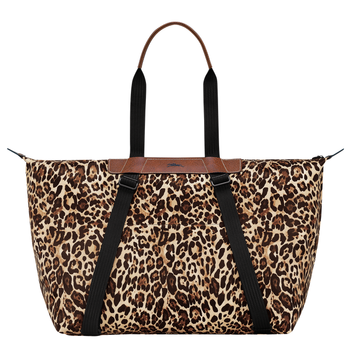 Longchamp X D'heygere 旅行包/双肩背包 S, 黑豹图案