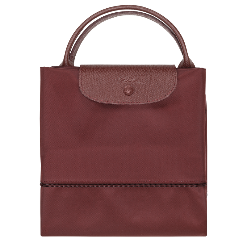 Le Pliage One S Travel bag expandable , Burgundy - Canvas  - View 7 of  8
