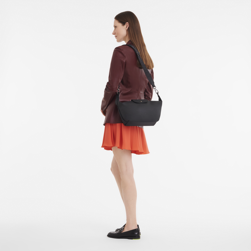 Le Pliage Xtra S Hobo 袋 , 黑色 - 皮革  - 查看 2 6