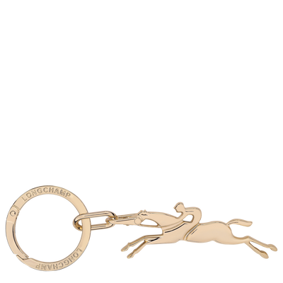Cavalier Longchamp Keyring , Very pale gold - Metal