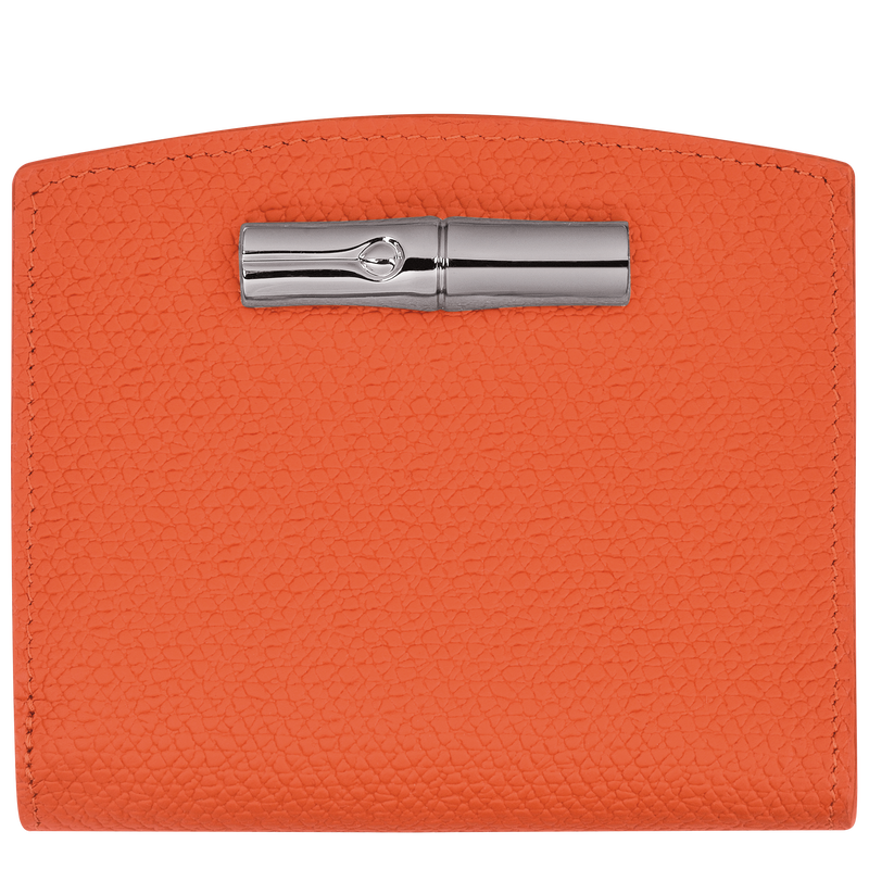 Roseau Wallet , Orange - Leather  - View 1 of  4