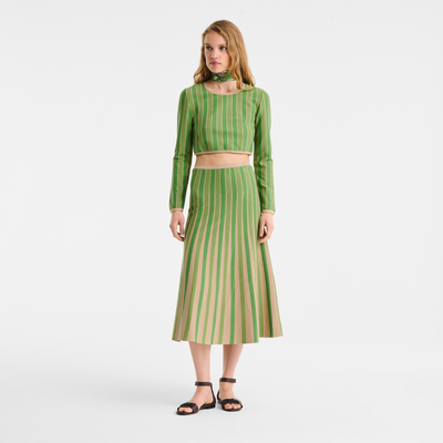 上衣 , 传统绿 - 柔滑针织面料