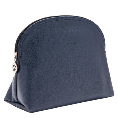Le Foulonné Toiletry case , Navy - Leather