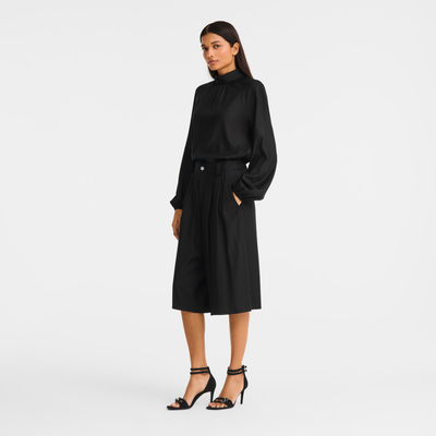 Blouse , Black - Viscose twill