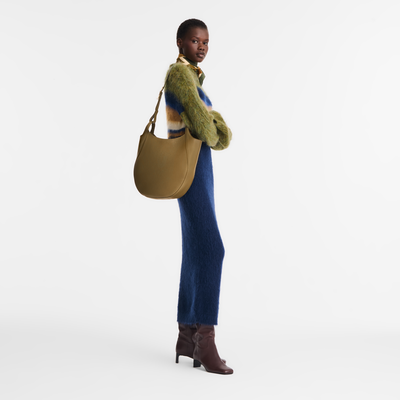 Le Foulonn&eacute; L Hobo bag , Caper - Leather