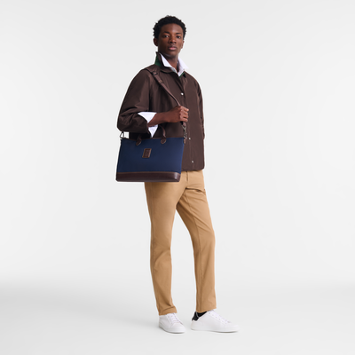 Boxford S 公文包 , 蓝色 - 再生帆布