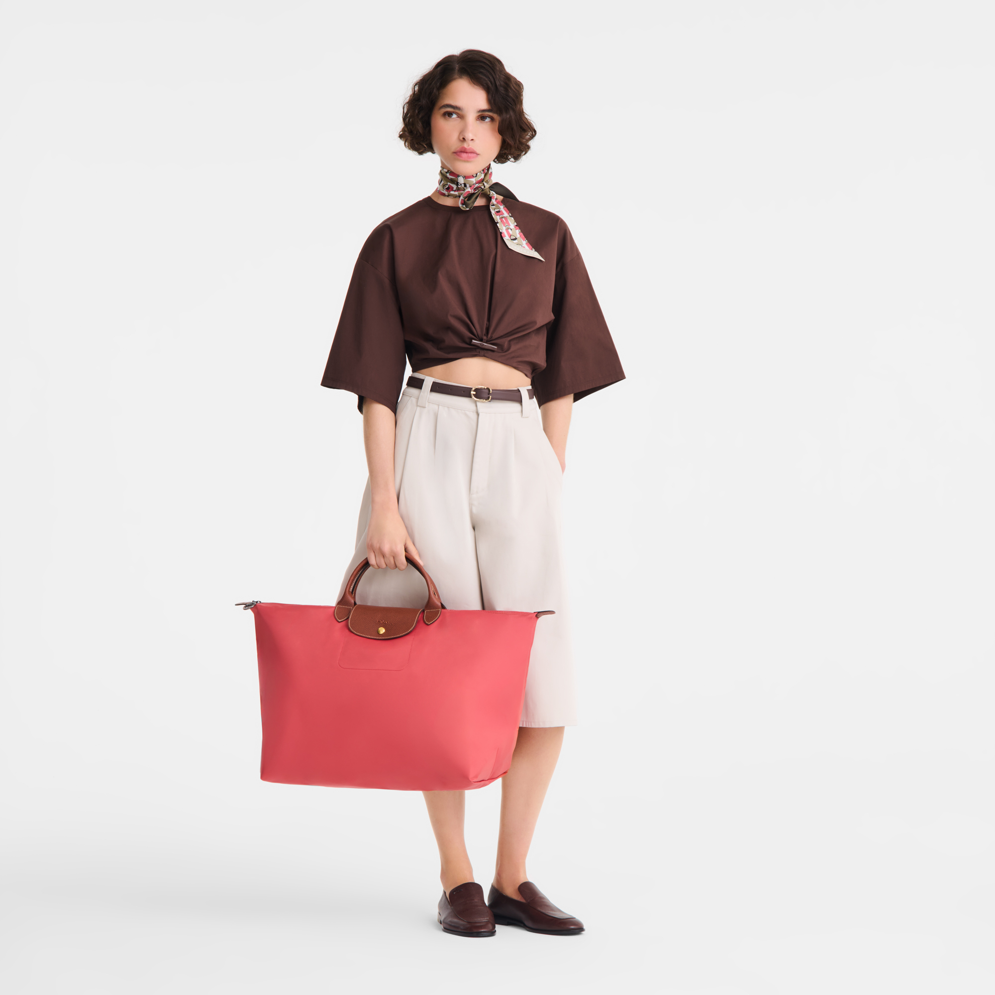 Le Pliage Original 旅行包 L, 草莓色