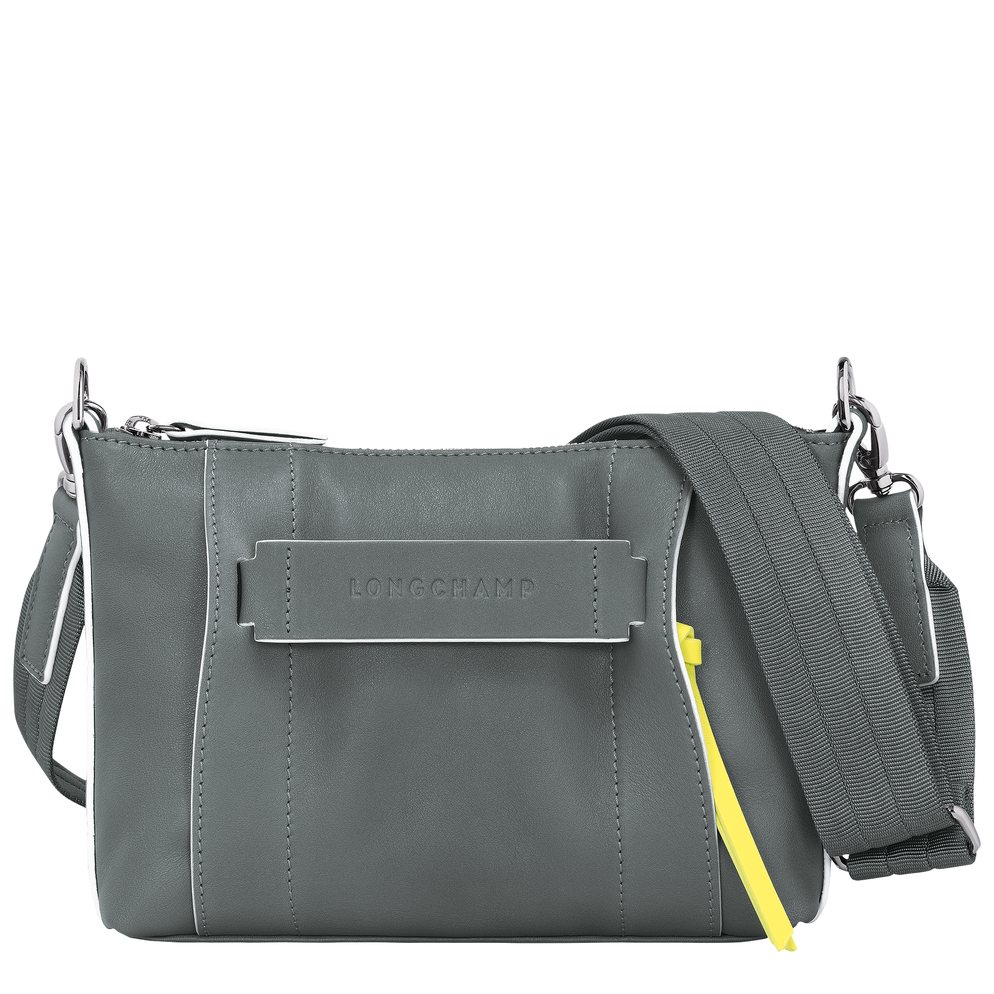 Longchamp 3D 斜挎包 S, 金属灰