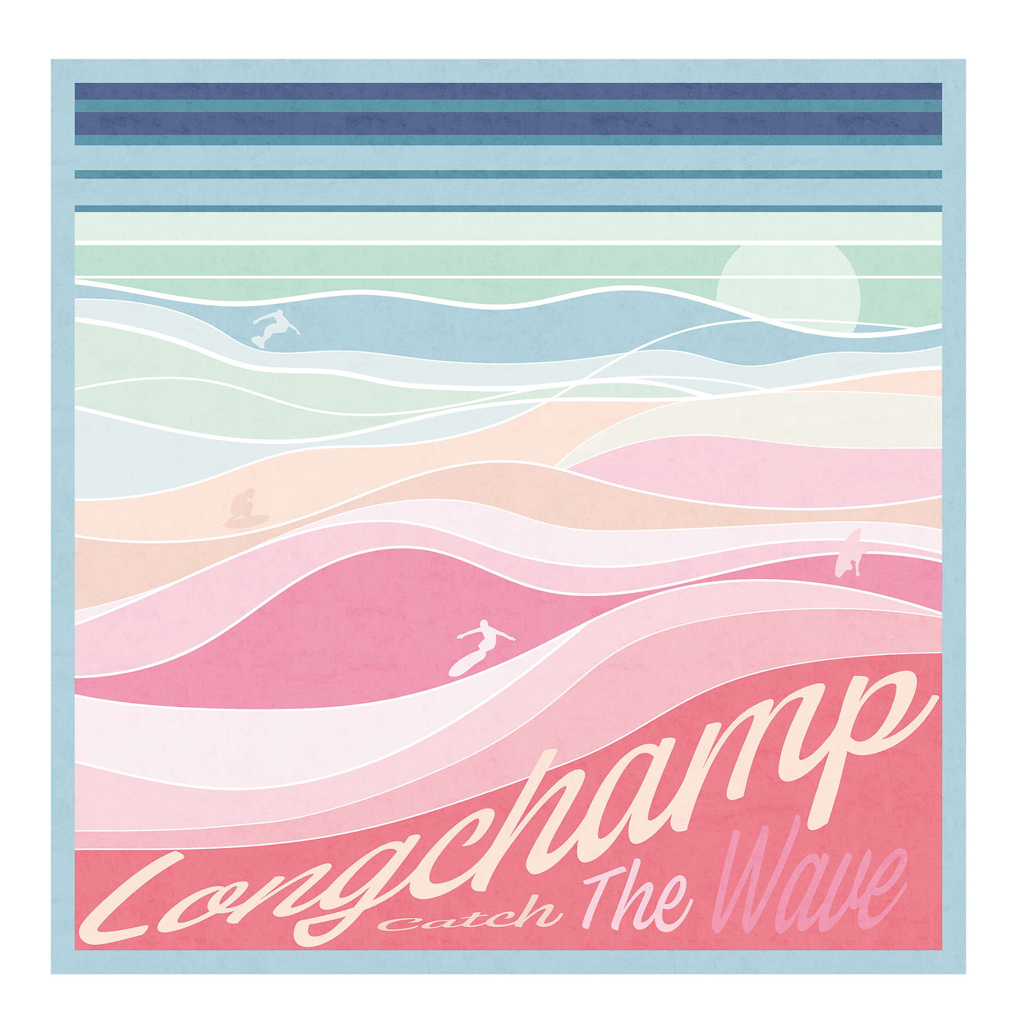 En Pleine Vague Silk scarf 50, Rainbow