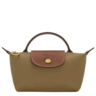 Le Pliage Original Pouch with handle , Olive - Recycled canvas