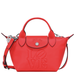 Longchamp x Robert Indiana XS 手提包 , 红色 - 皮革