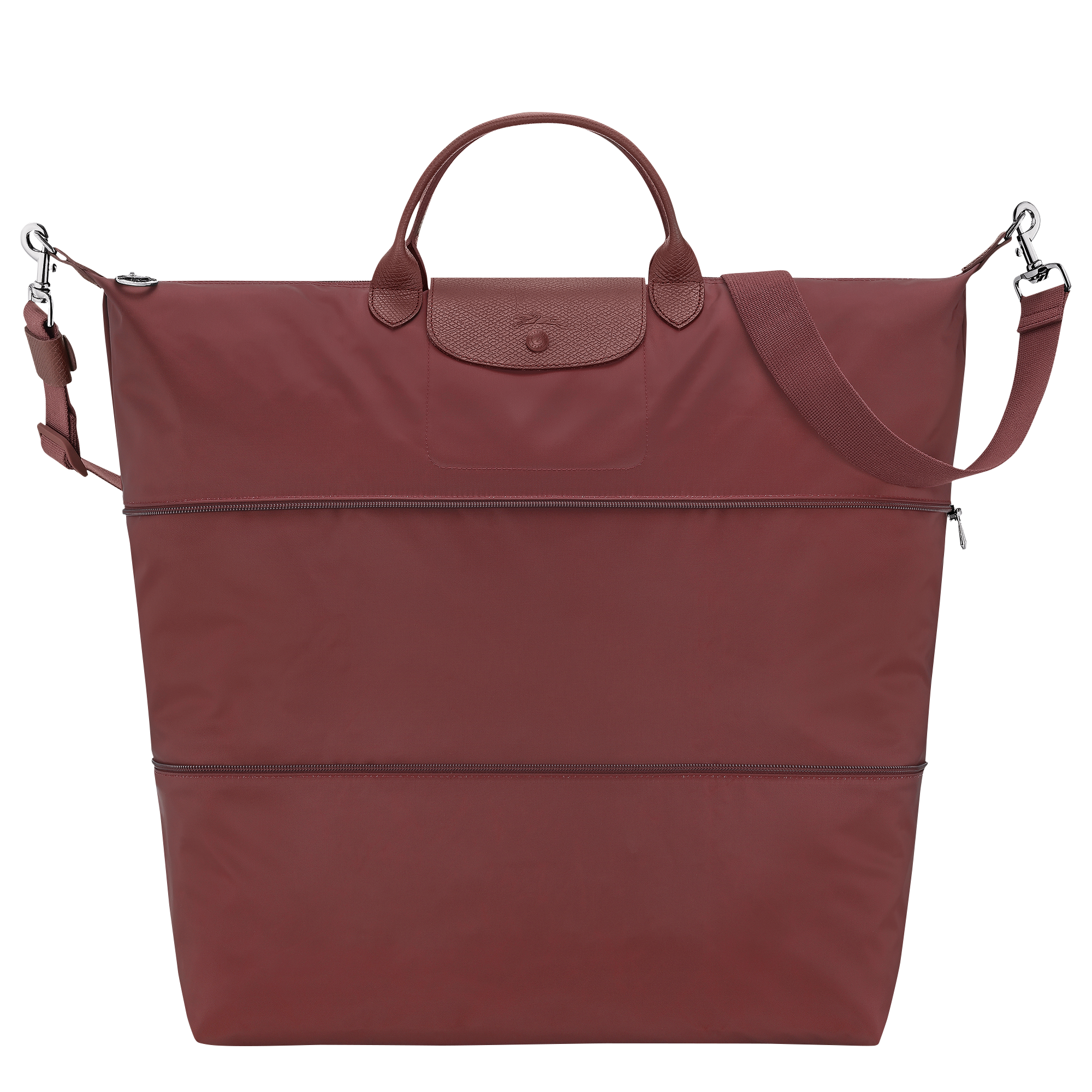 Le Pliage One Travel bag expandable, Burgundy