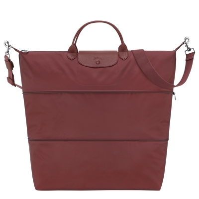 Le Pliage One S Travel bag expandable , Burgundy - Canvas