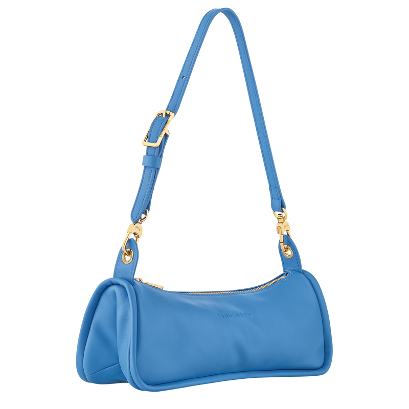 Looong M Shoulder bag , Azure - Leather  - View 3 of  7