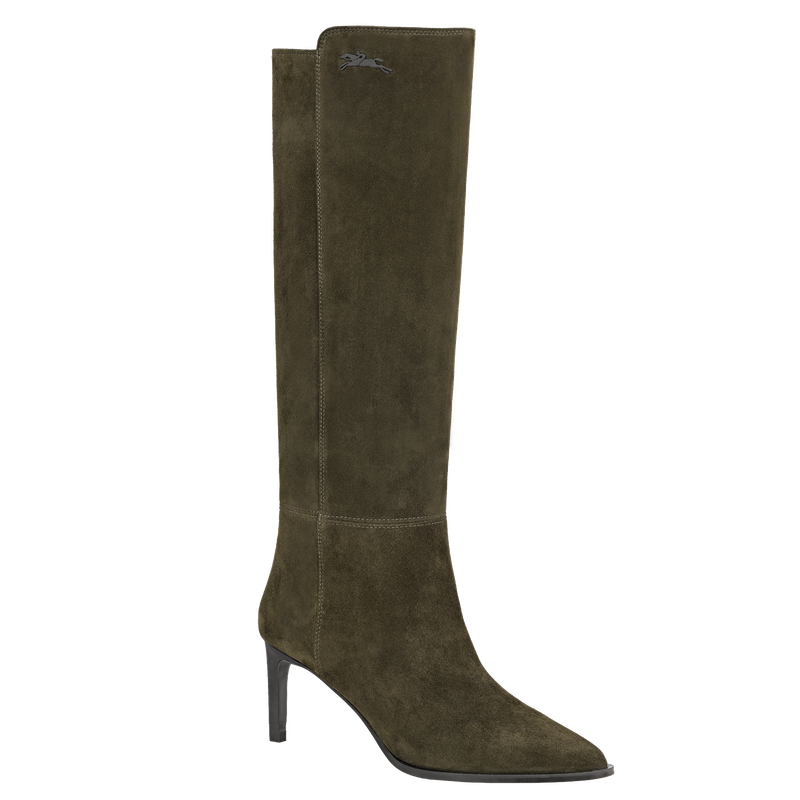 Elan Heel boots , Olive - Leather  - View 2 of  3