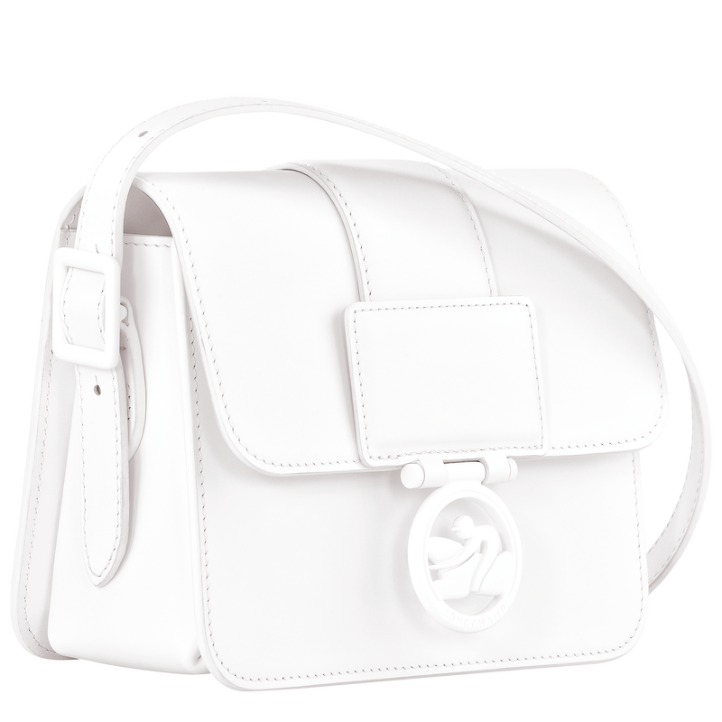 Box-Trot S Crossbody bag , White - Leather  - View 3 of  5