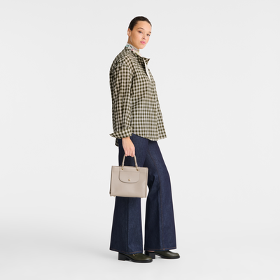 Cabas Longchamp S Handbag , Clay - Leather