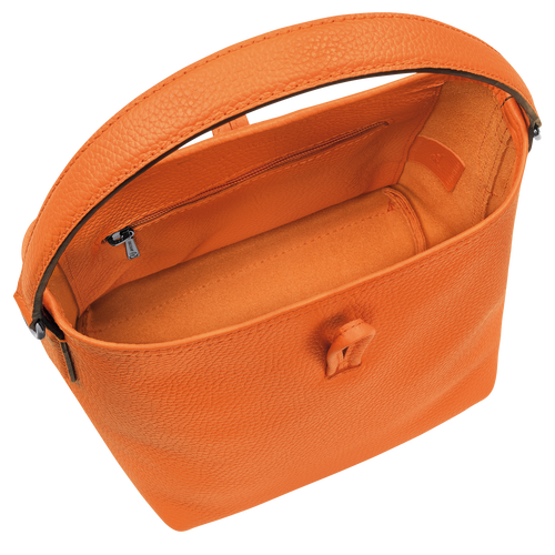 Roseau Essential XS Bucket bag , Orange - Leather - View 5 of  6