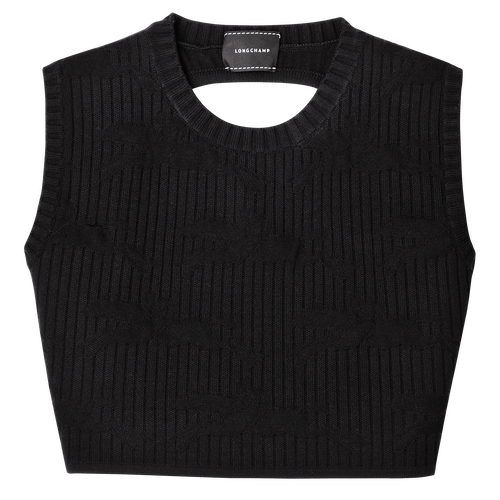 Sleeveless top , Black - Knit - View 1 of  3