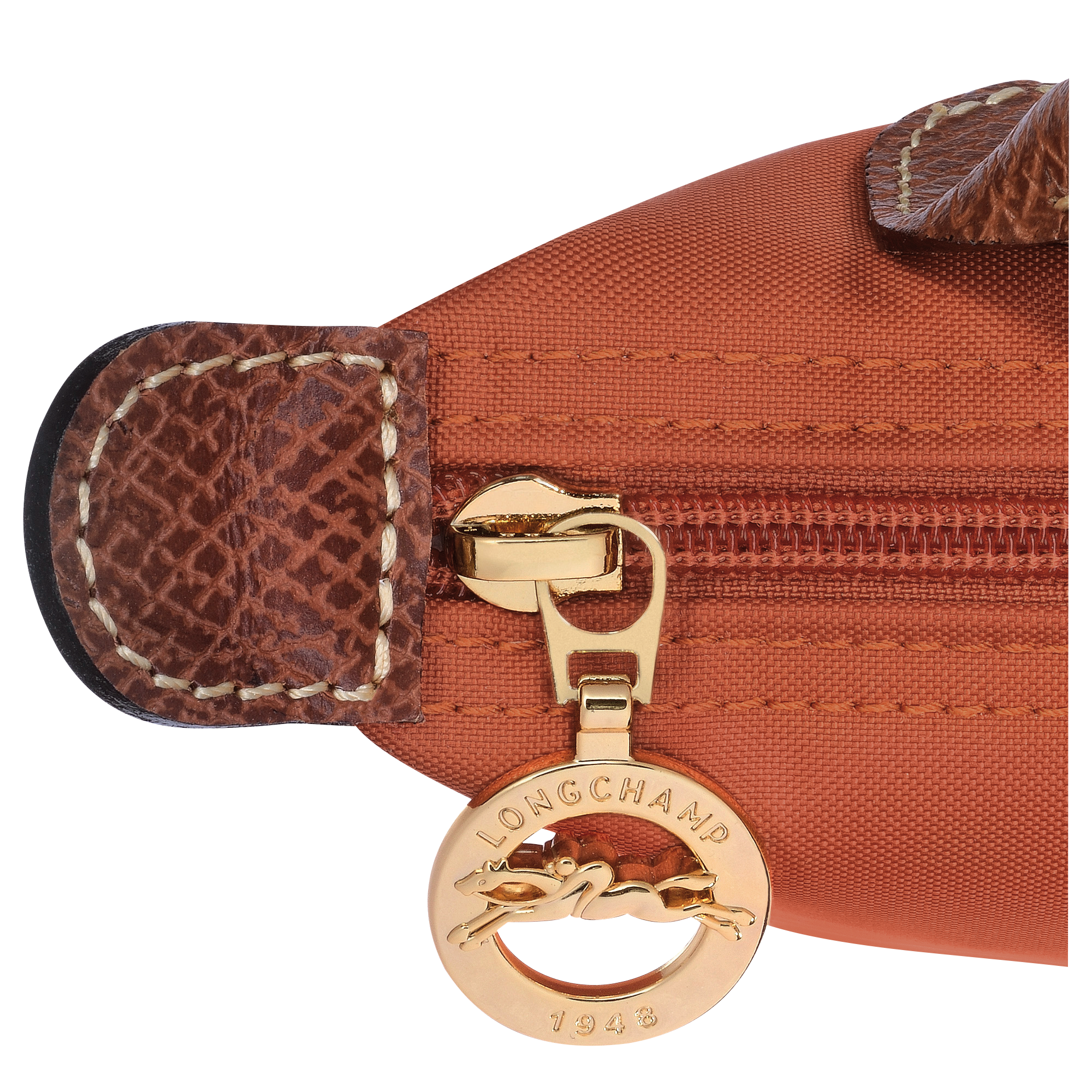 Pouch with handle, Brick - View 6 of
6 - zoom in Le Pliage Original Pouch with handle, Brick