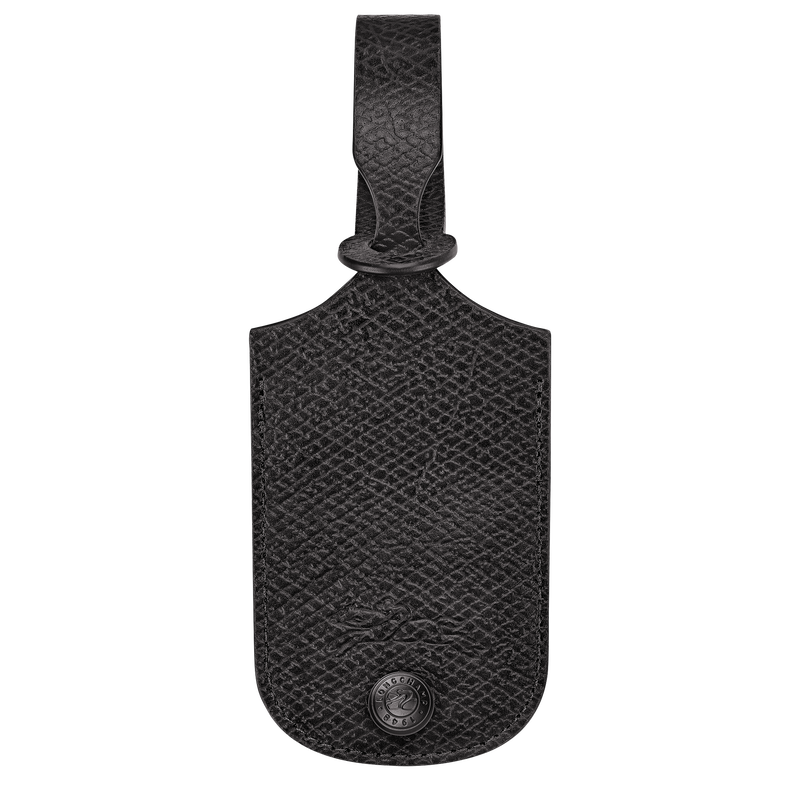Le Pliage One Luggage tag , Black - Leather  - View 1 of  1