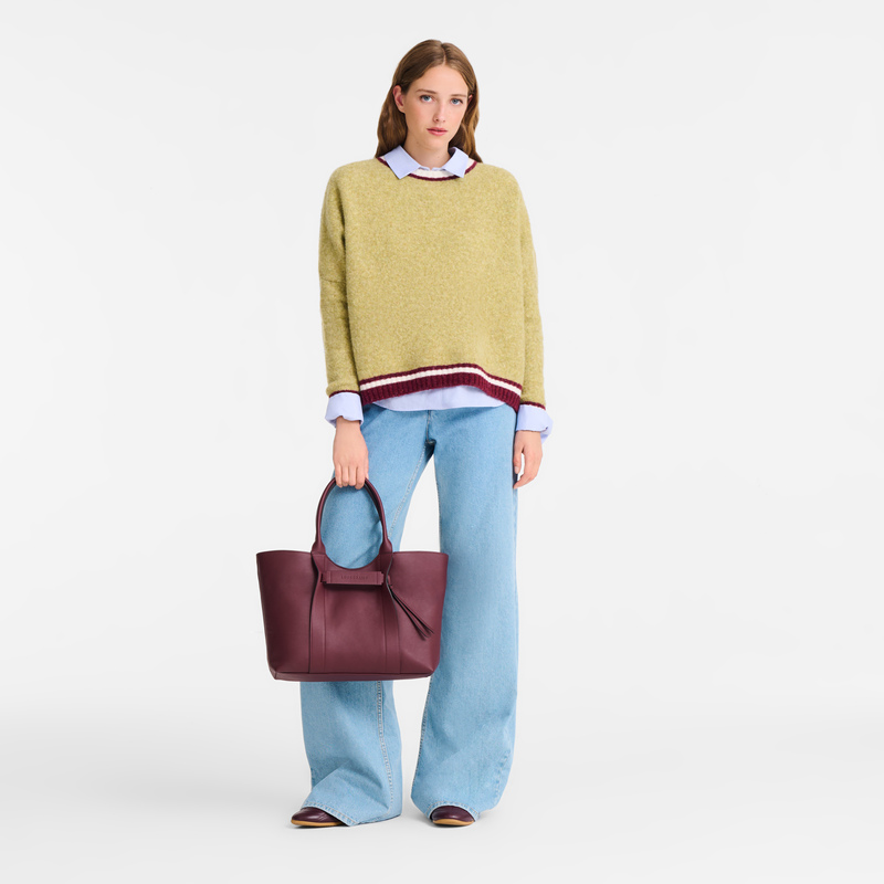 Longchamp 3D L Shoulder bag , Burgundy - Leather  - View 2 of  5