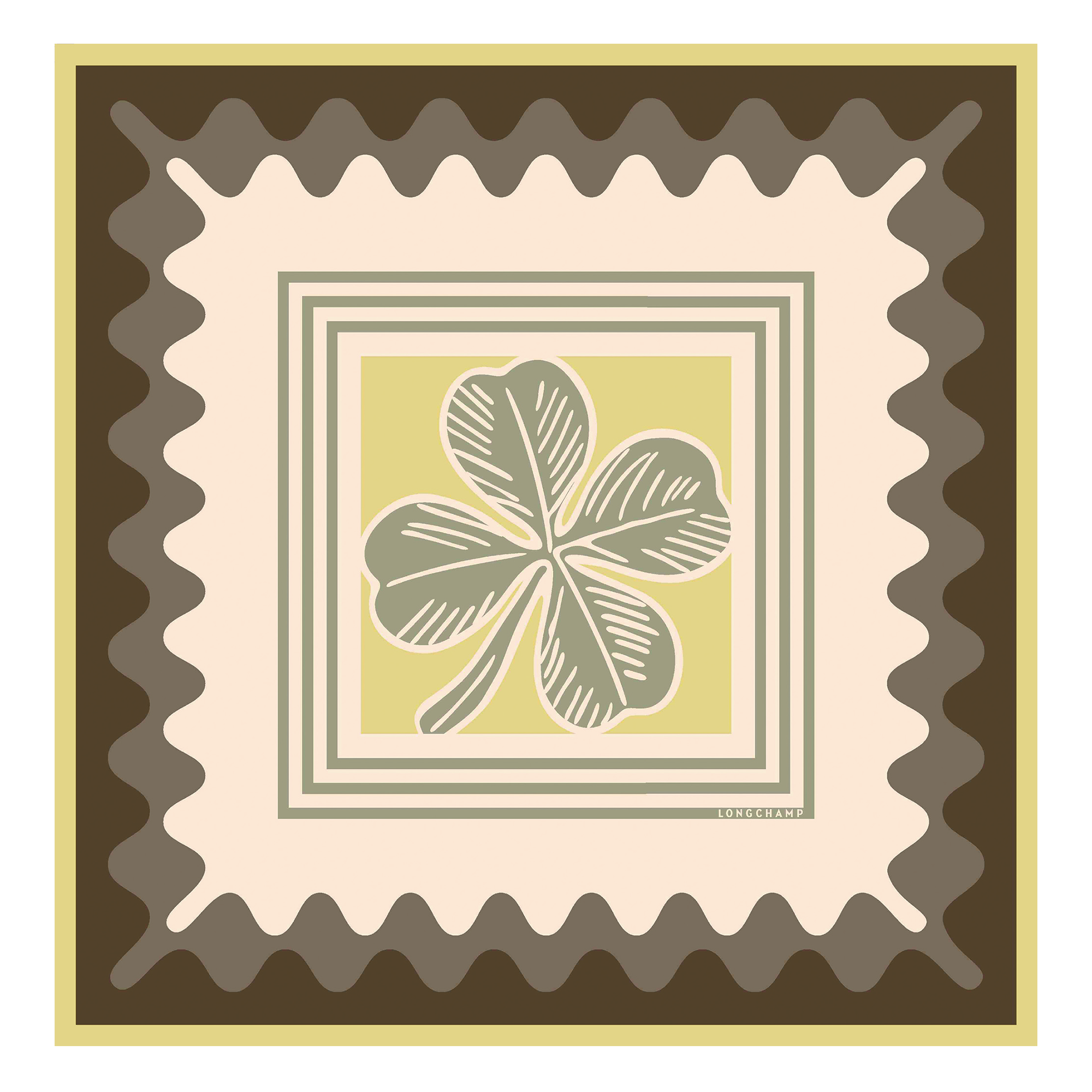 Porte-Bonheur Longchamp 丝巾 70, Lichen