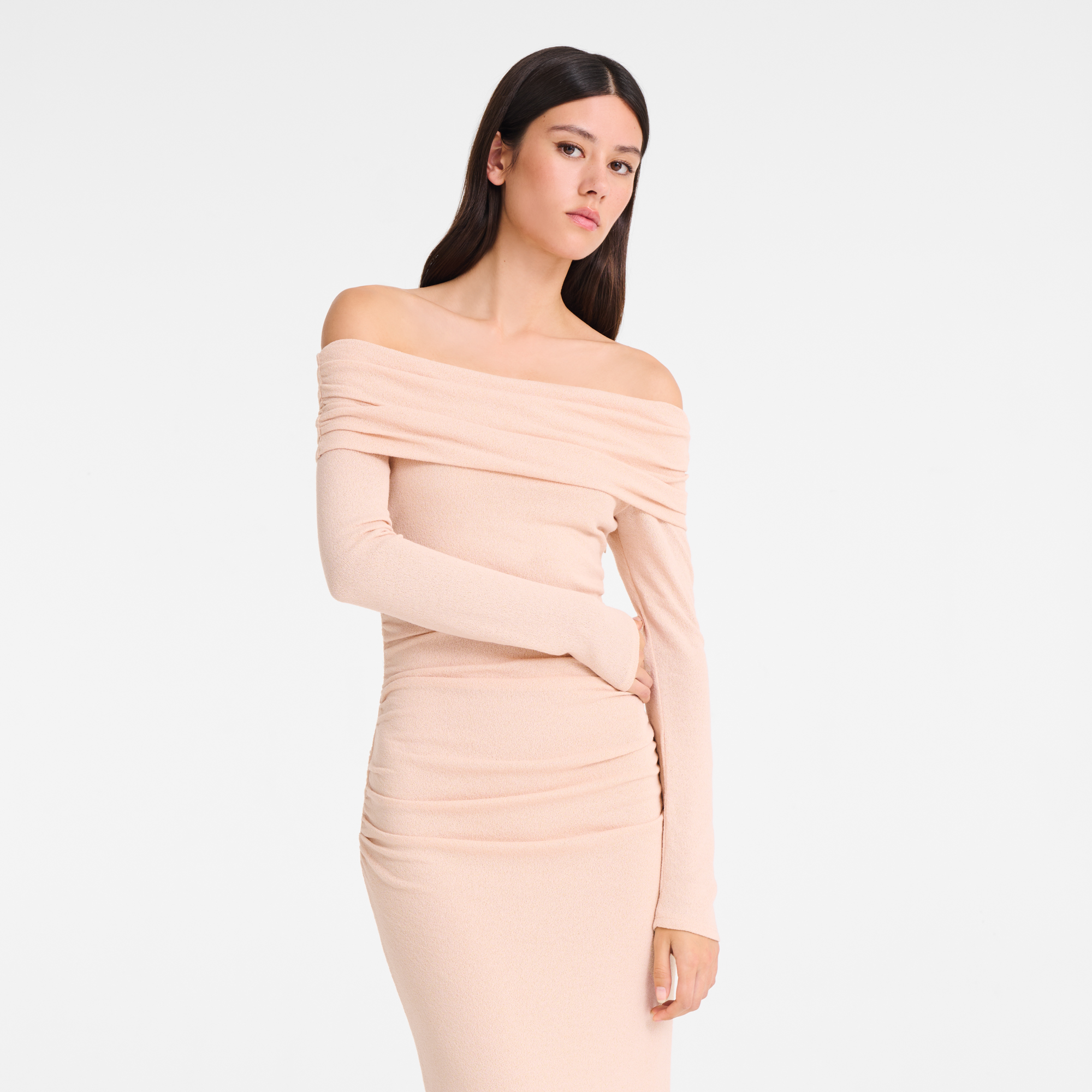 null 长款连衣裙, 奶油白